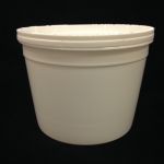 64 oz White Tub with Tamper Evident Lid